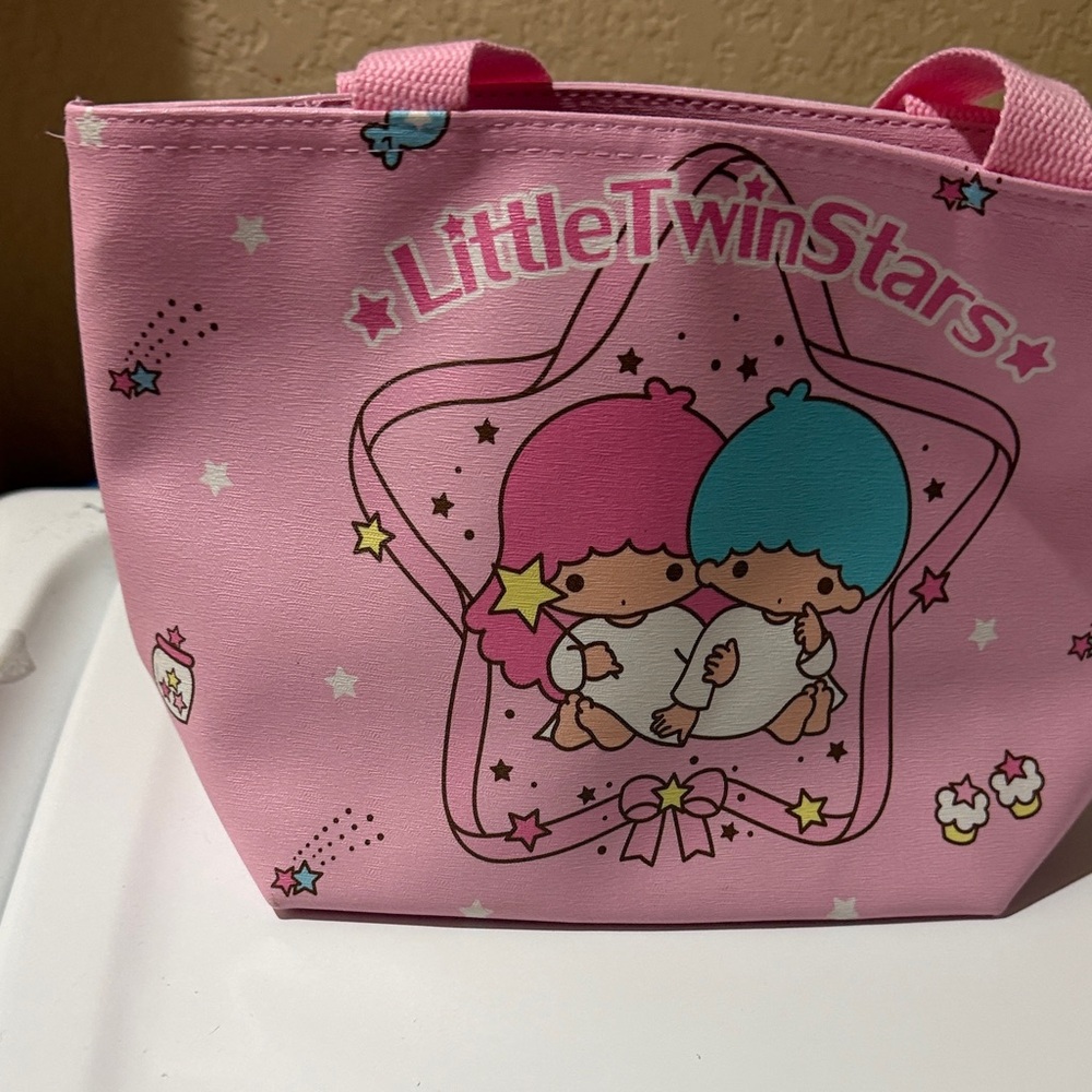 Sanrio Little Twin Stars Pink Tote with Lip Gloss, Combo - Picture 5 of 9